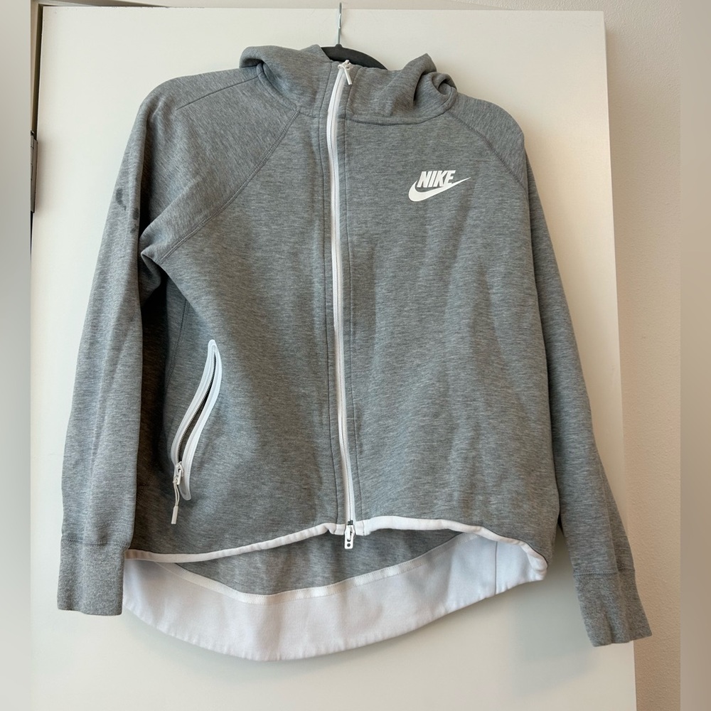 Nike gray zip up hoodie size medium